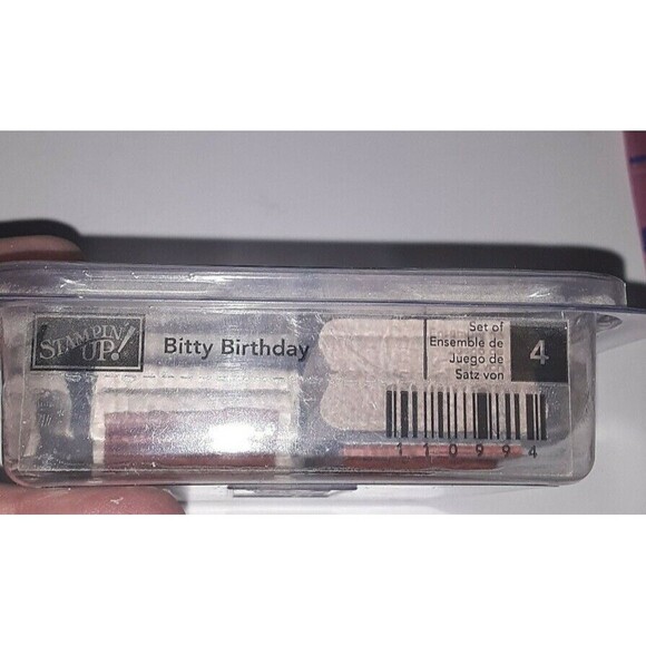 Stampin' Up! Bitty Birthday Stamp Set Balloons Happy Birthday Greeting Gift Cake - Picture 3 of 4